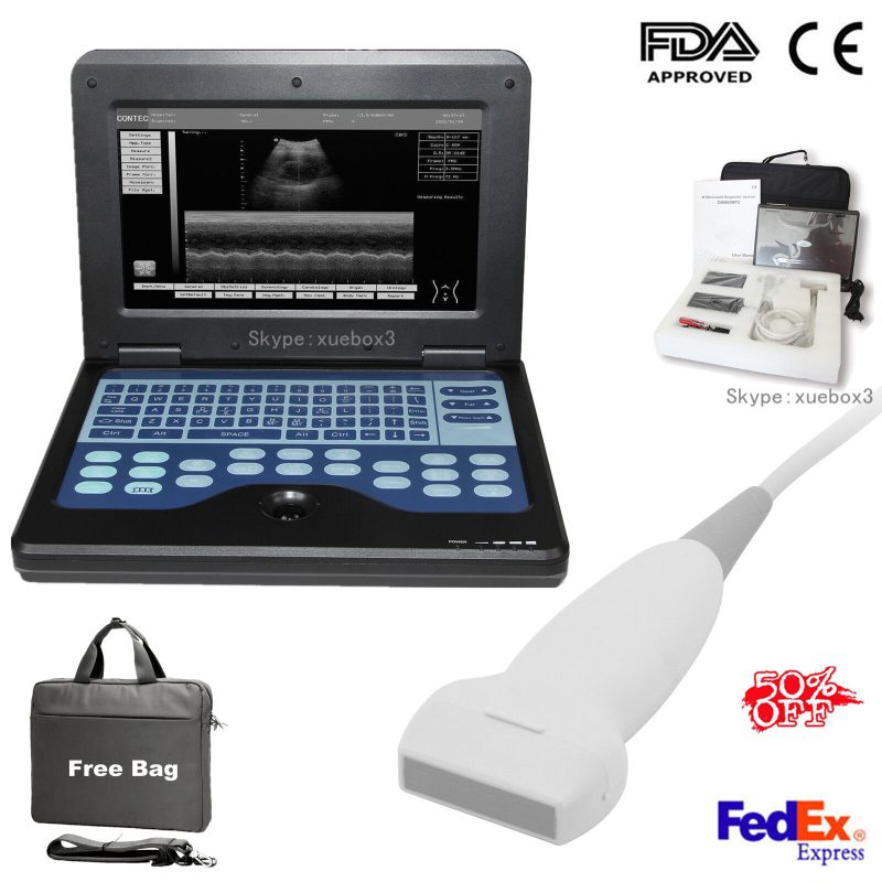 10.1'' Notebook Portable Ultrasound Scanner Laptop Machine 7.5Mhz Linear FDA US