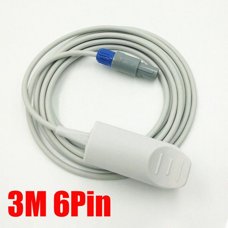 3m 6pin Adult Finger Clip SpO2 sensor cable For COMEN Star-8000A 8000BE C50 C60