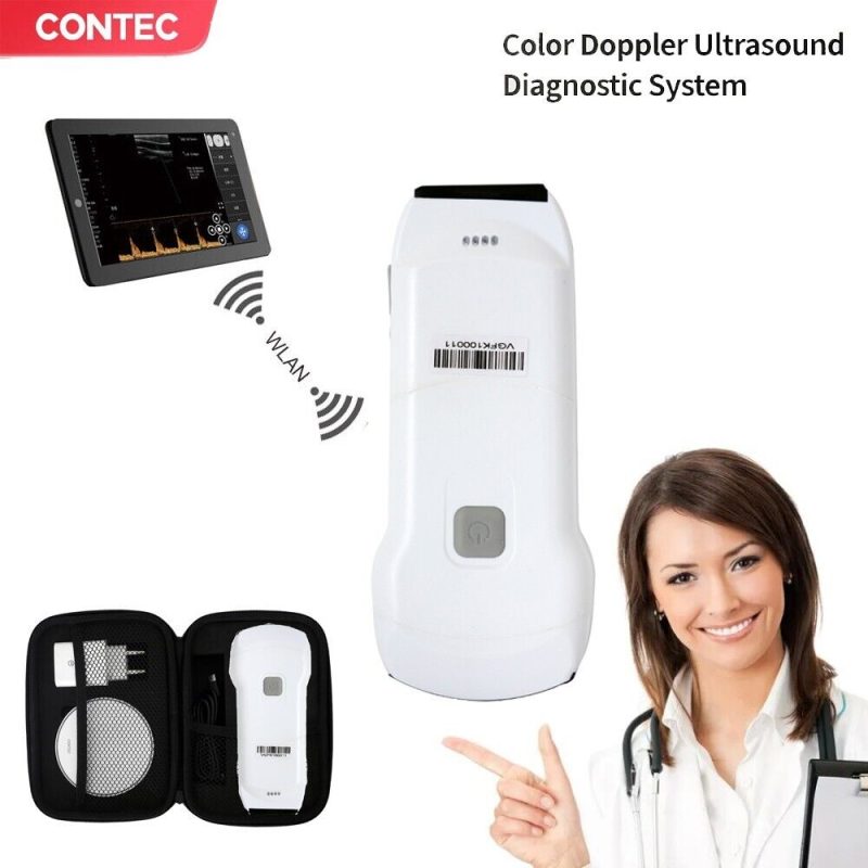 Digital Color Doppler Handheld Ultrasound Convex,Linear Probe WIFI Wireless,bag