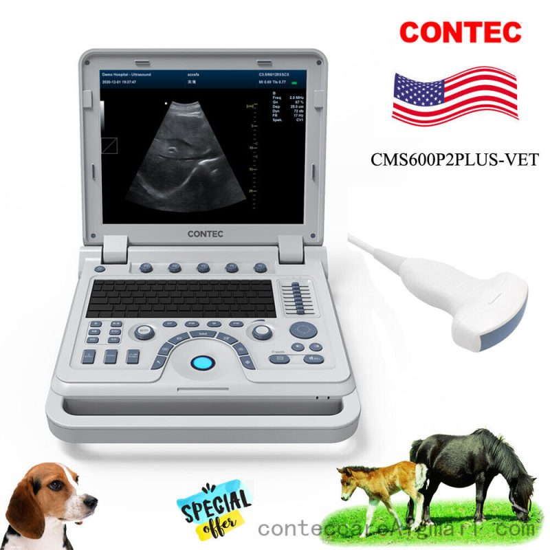 Laptop portable animal ultrasound Vet Pseudo-color doppler Ultrasound 3.5 convex