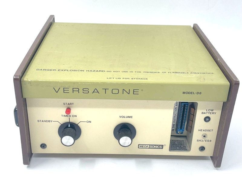 MEDASONICS Versatone Model D8 Doppler Ultrasound w/ P82 Probe, Operation/Service