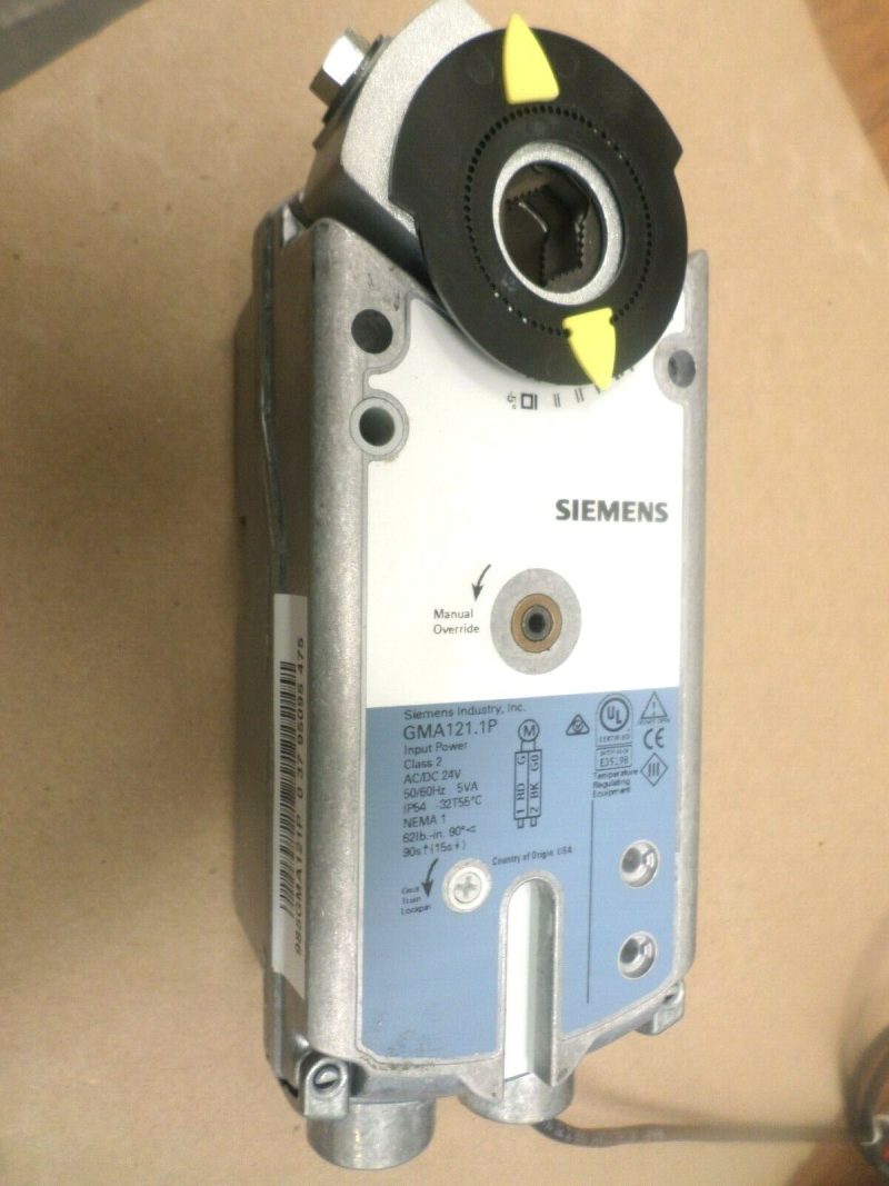 Siemens 24V AC/DC On/Off Electric Actuator, -25° to 130°F, 62 in-lb, GMA121.1P