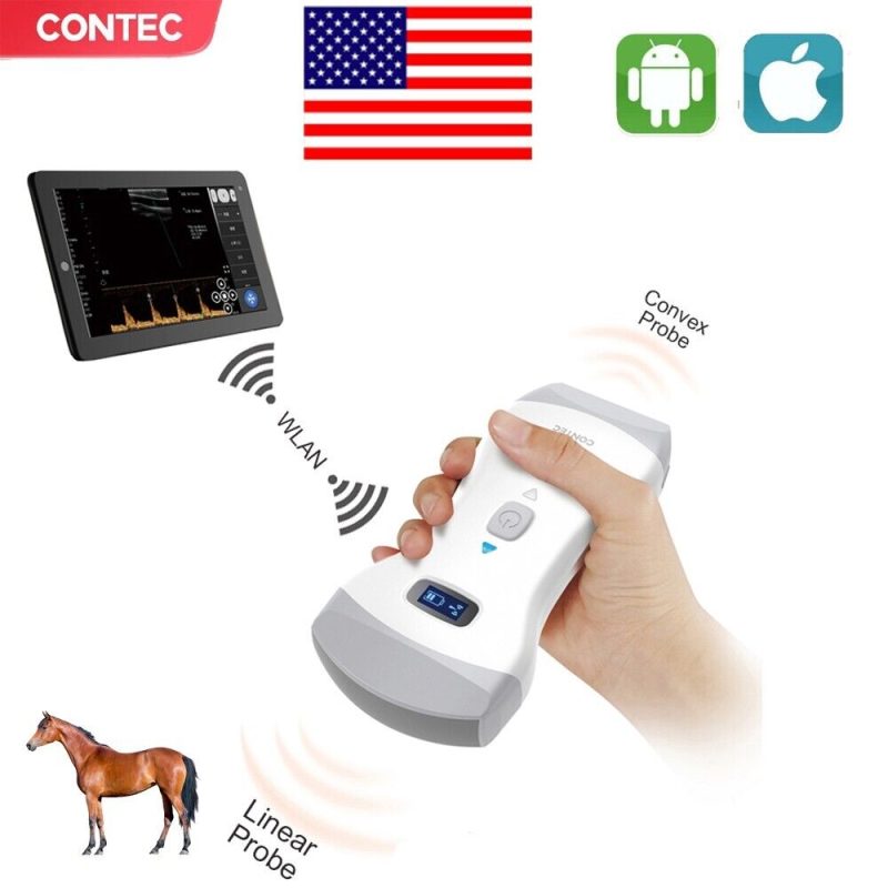 VET Wifi Wireless Color Ultrasound Micro-Convex Cardiac Doppler IOS Android USA