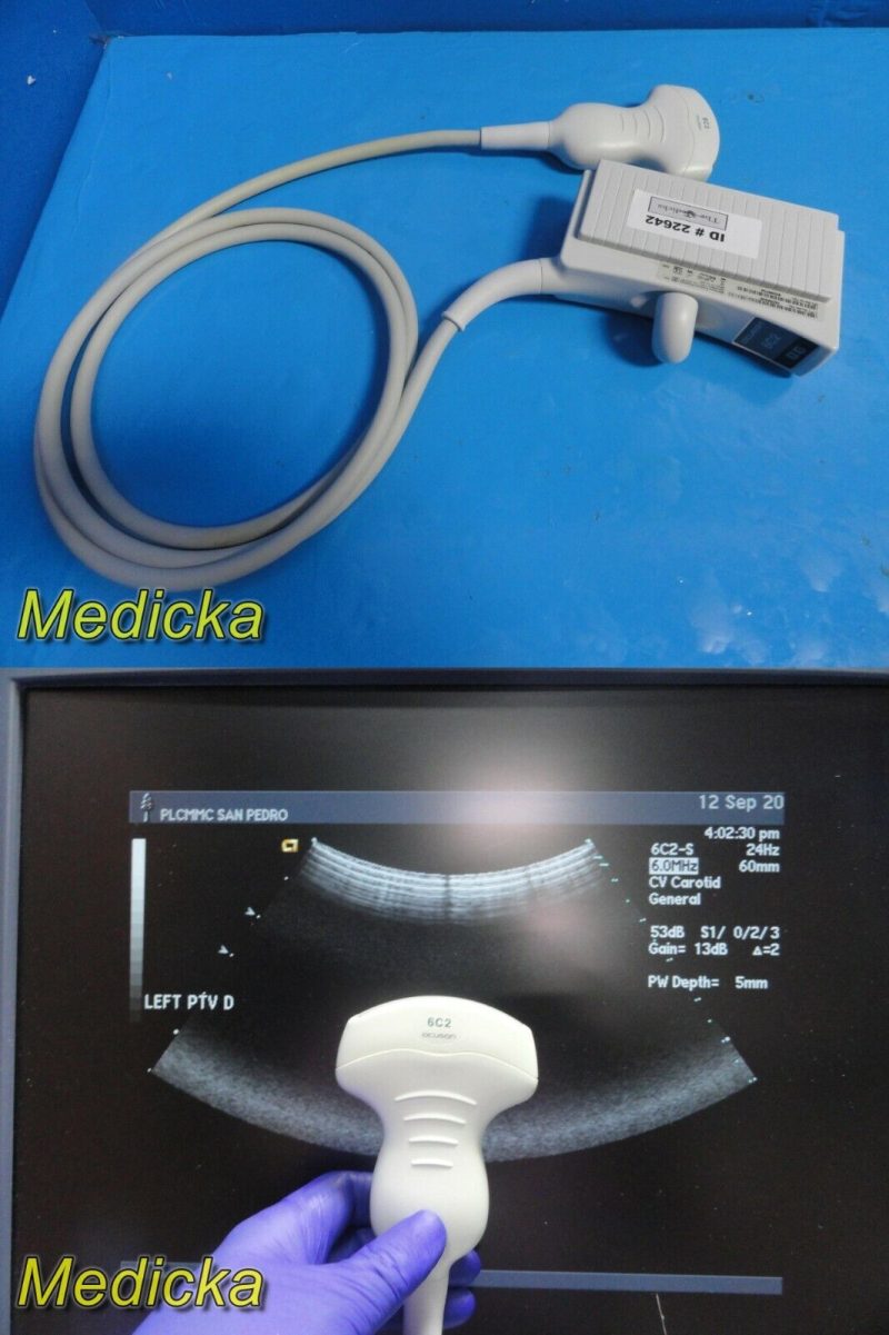 2009 Acuson 6C2 Model 08259645 Convex Ultrasound Transducer Probe ~ 22642