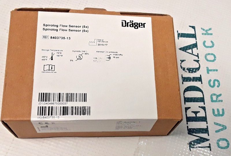 8403735 - DRAGER - SPIROLOG FLOW SENSOR - 5/BOX - NEW