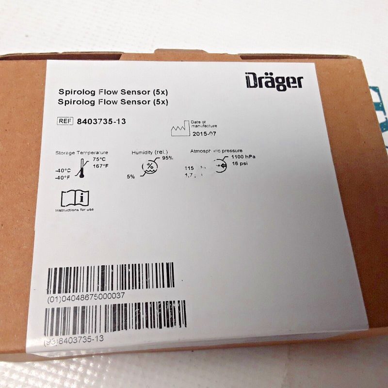 8403735 - DRAGER - SPIROLOG FLOW SENSOR - 5/BOX - NEW