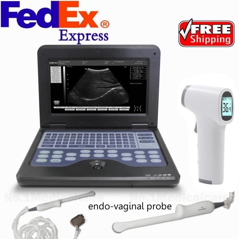 CONTEC CMS600P2 Digital Laptop Machine Ultrasound Scanner 6.5Mhz Transvaginal US