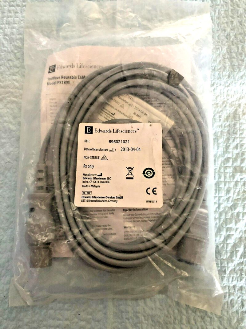 Edwards Lifesciences 896021021 Tru Wave Reusable Cable Model PX1800