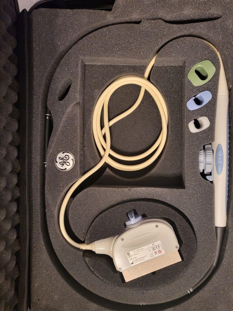 GE 6T Ultrasound Probe Transducer KN100092-R w/Foam Lined Case & Keys - Refurb