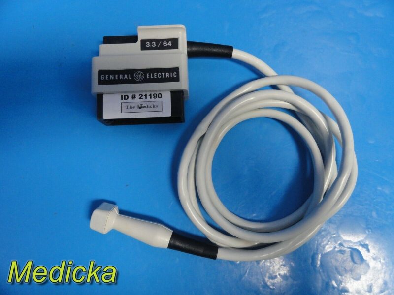 GE Model 46-224423 G1 3.3/64 Sector Array Ultrasound Transducer Probe ~ 21190