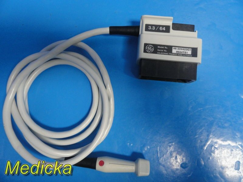 GE Model 46-224423 G1 3.3/64 Sector Array Ultrasound Transducer Probe ~ 21190