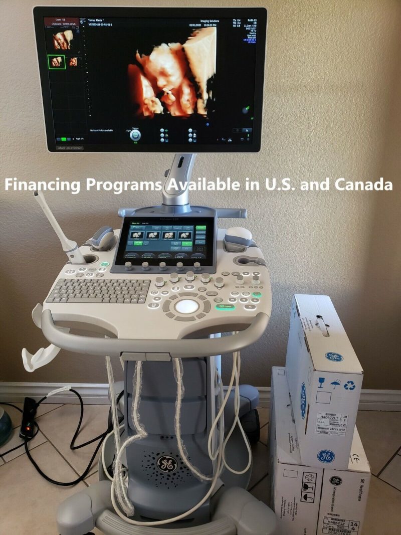 GE Voluson S10 Ultrasound BT16 With 3 Demos Probes with 23" Display