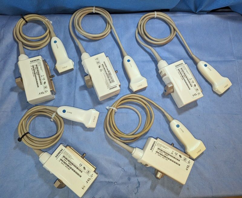 LOT OF FIVE Siemens VFX9-4 Linea Array Ultrasound Transducers (REF: 05936237)