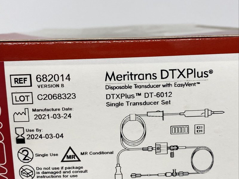 Meritrans DTXPlus DT-6012 Single Disposable Set 5-Units New