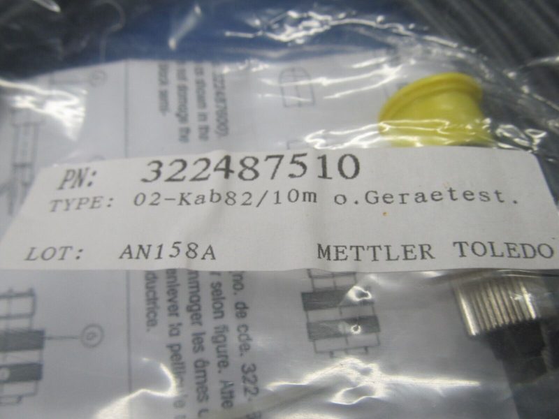 Mettler DO Probe Cable, 322487510, New Unused Surplus