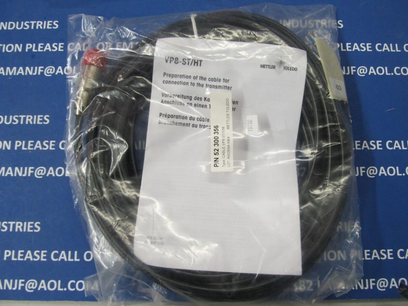 Mettler VP8-ST pH/DO Probe Cable, 10M/16', 52300356, New Unused Surplus