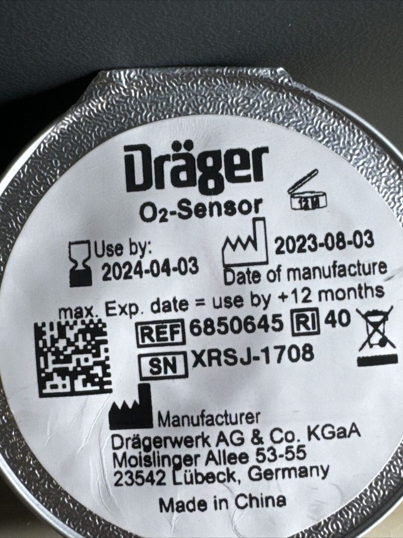 New Drager Precision Medical O2 Sensor 6850645