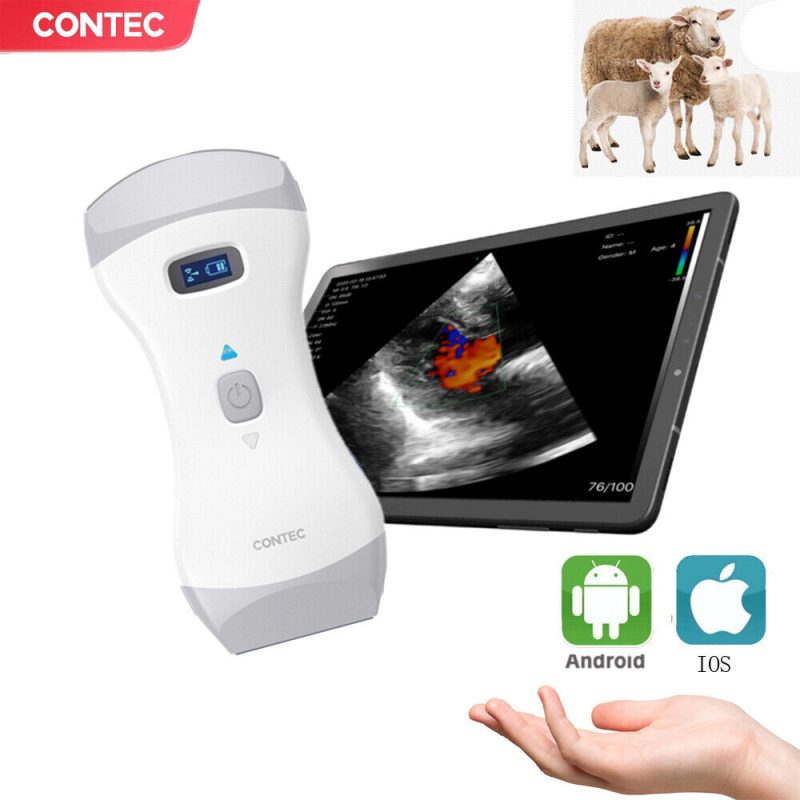 Portable Veterinary Wireless Color Doppler VET Ultrasound Scanner Convex+Linear