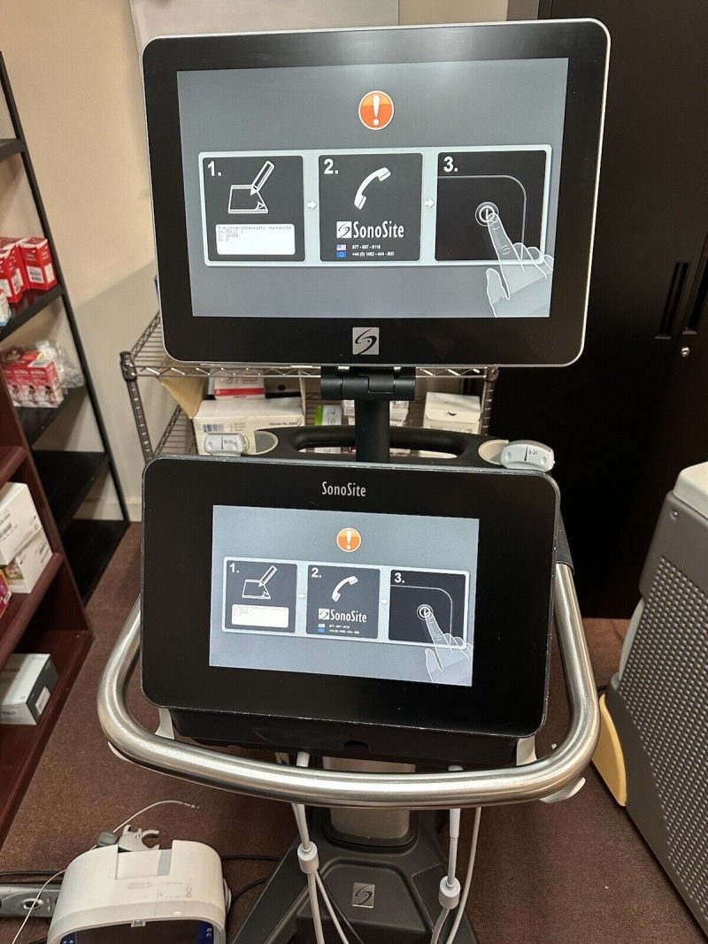 Sonosite X-porte Console Unit With Linear L38 And Convex C60 Transducers.