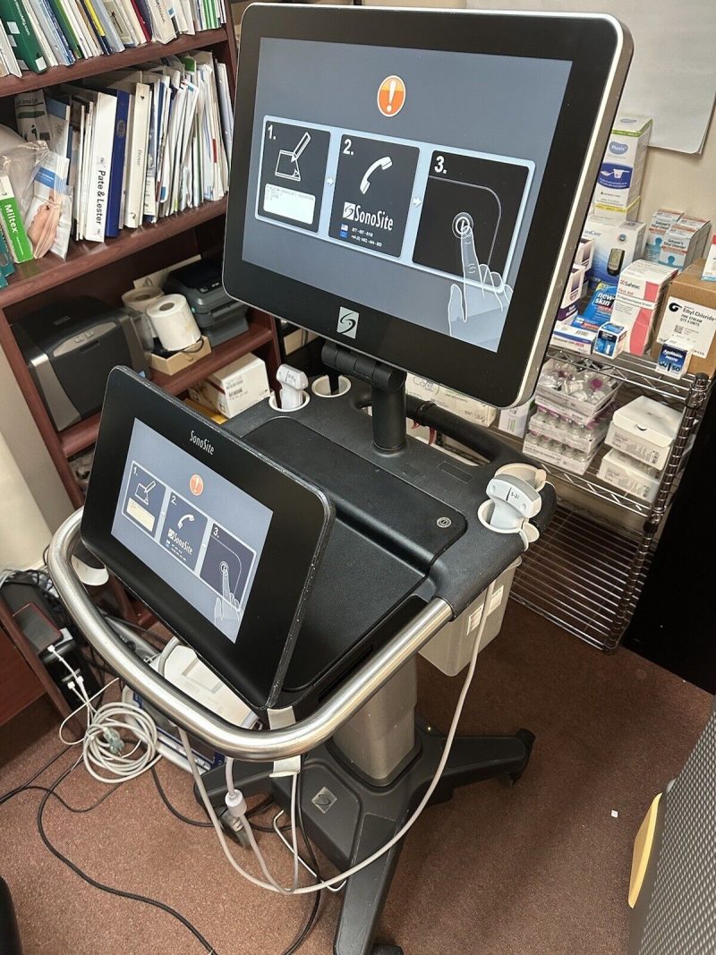 Sonosite X-porte Console Unit With Linear L38 And Convex C60 Transducers.