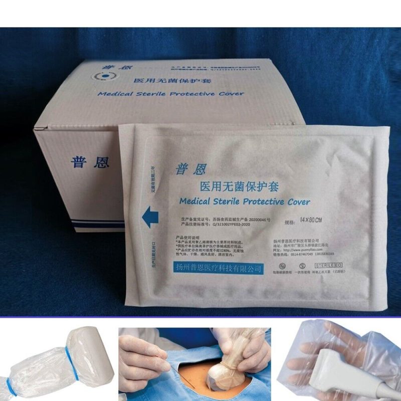 Sterile Ultrasound Probe Protection Cover with Free Latex- 14*80cm, 100pcs/box