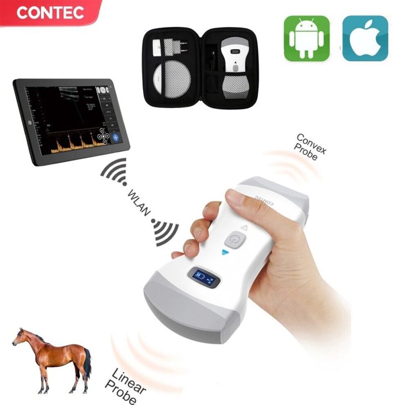 Vet Color Doppler Convex Linear Probe Wifi Wireless Ultrasound Scanner ,animal