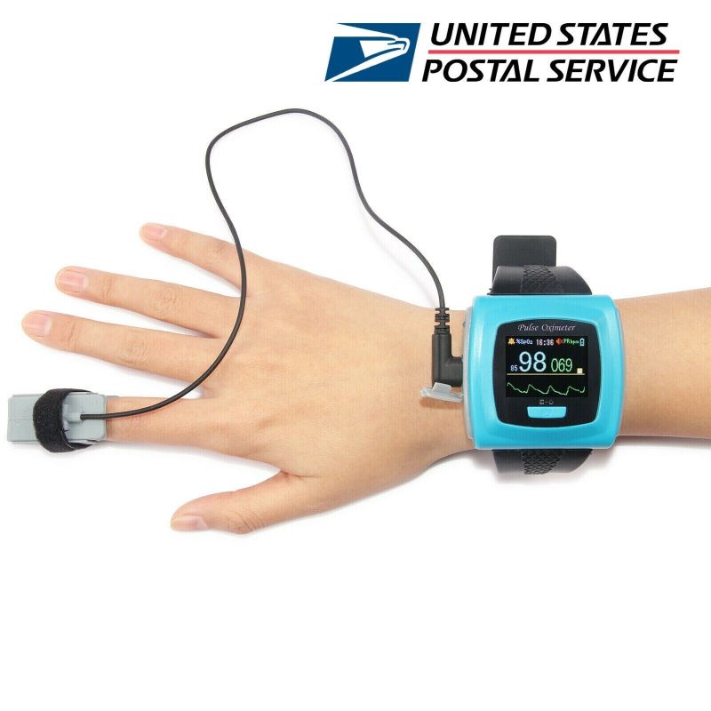 Wrist Pulse Oximeter Adult Finger Probe Blood Oxygen SPO2 PR HR Monitors In USA